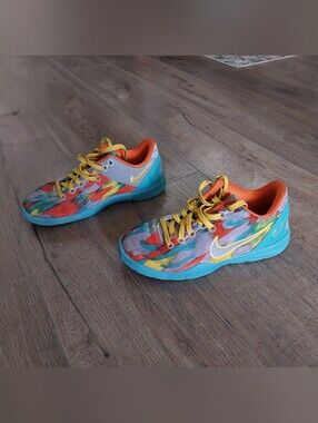 Nike Kobe 8 Protro Venice Beach Blue Yellow Kids Athletic Shoes HF7320-001
